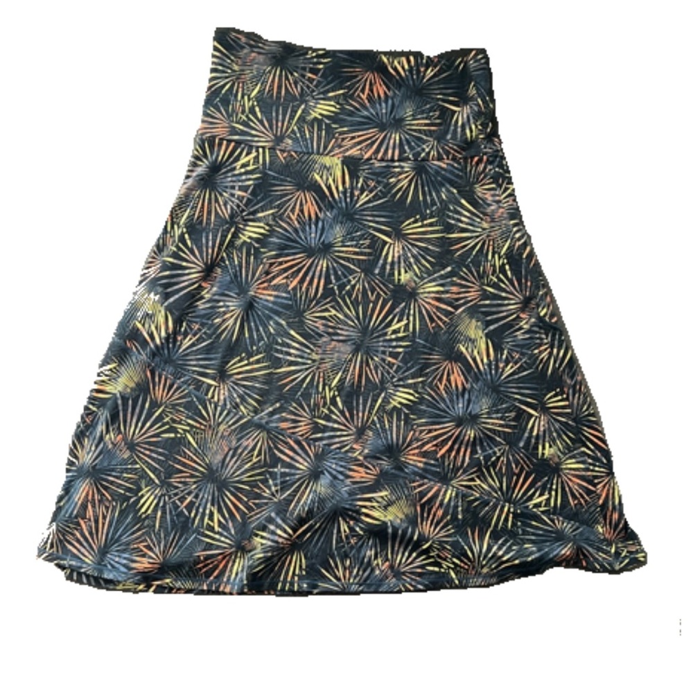 Exofficio Blue midi resort wear A-line skirt size M